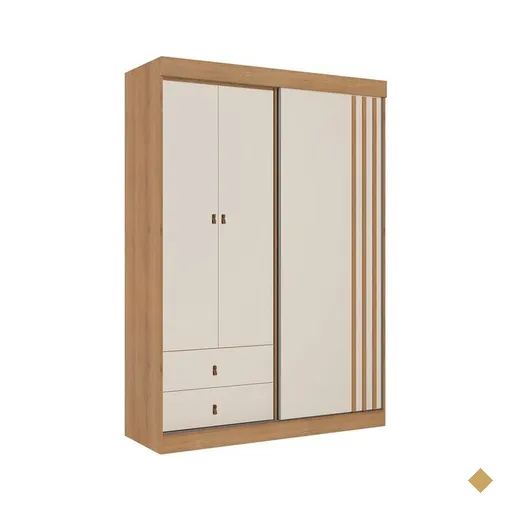 Guarda Roupa 3 Portas 2 Gavetas THB Aspen