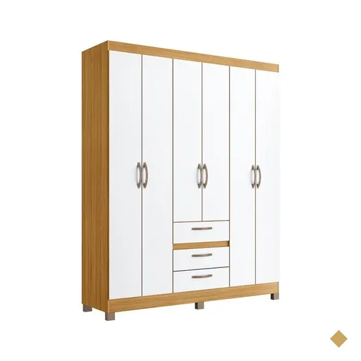 Guarda-Roupa 6 Portas 3 Gavetas Decibal - RP3638