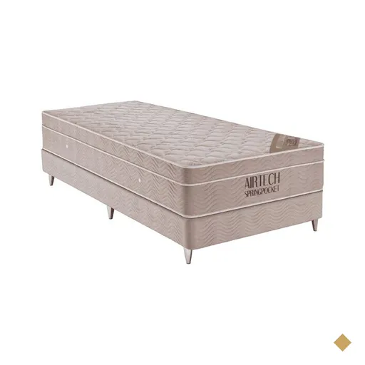 Conjunto Cama Box de Molas Meio Casal Ortobom New Airtech - 108x198