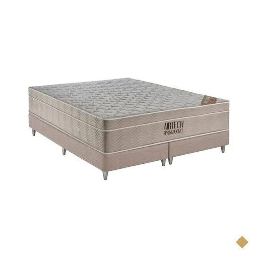 Conjunto Cama Box de Molas Queen Ortobom New Airtech - 158x198
