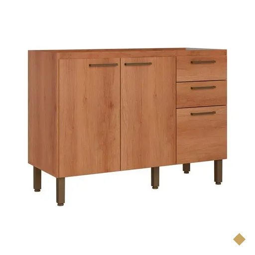 Balcão 120 cm 2 Portas 3 Gavetas THB Princess