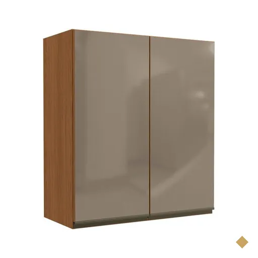 Armário Aéreo 80 cm 2 Portas com Vidro Kappesberg Maxxi - G765