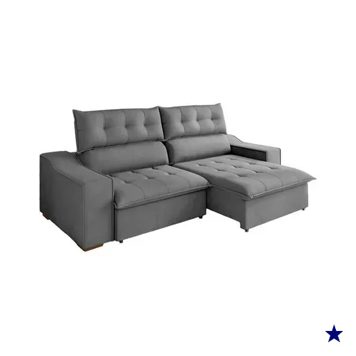 Sofá 2,30 m Viero Olympia, 3 Lugares, Retrátil e Reclinável