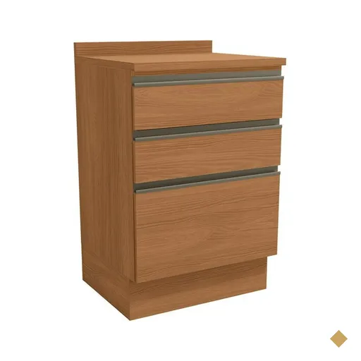 Balcão 3 Gavetas 60 cm com Tampo Kappesberg Maxxi - CB335