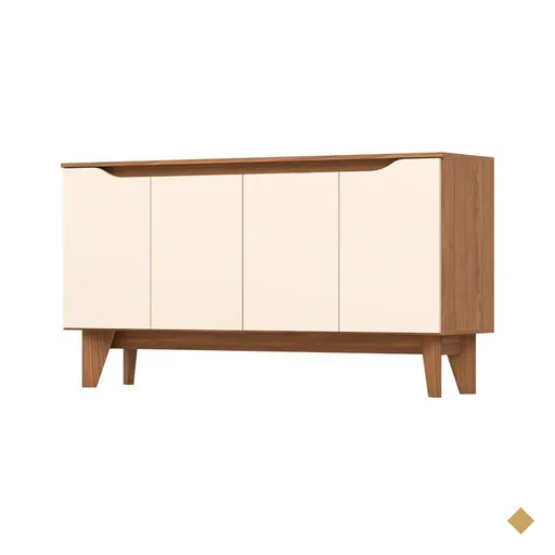 Aparador Buffet 4 Portas Henn Quartzo