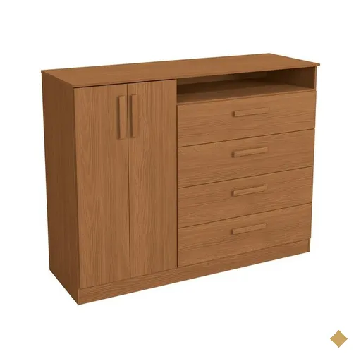 Cômoda 2 Portas 4 Gavetas Kappesberg - T266
