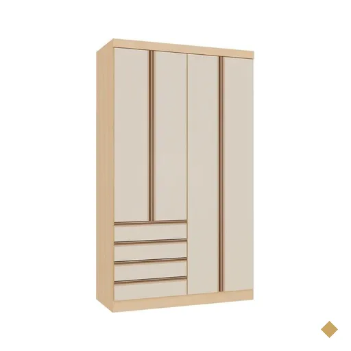 Guarda-Roupa 4 Portas 4 Gavetas Luciane Mônaco