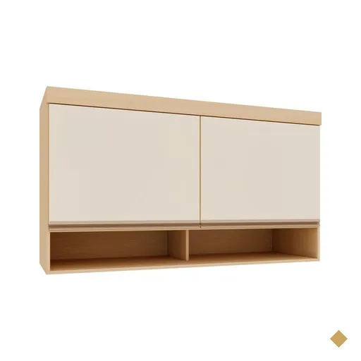 Armário Aéreo Casal 145 cm 2 Portas Luciane Mônaco