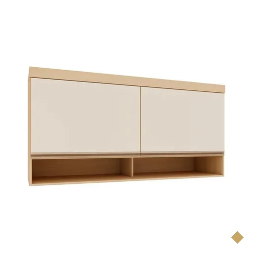 Armário Aéreo Casal 165 cm 2 Portas Luciane Mônaco