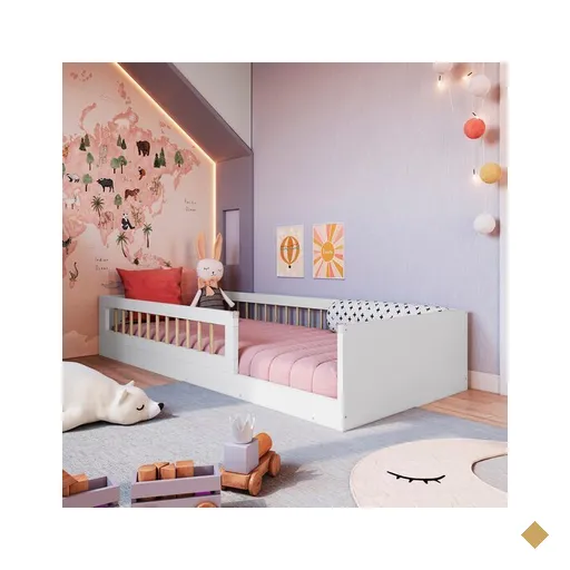Cama de Chão Infantil Solteiro Montessoriana Completa Affetto