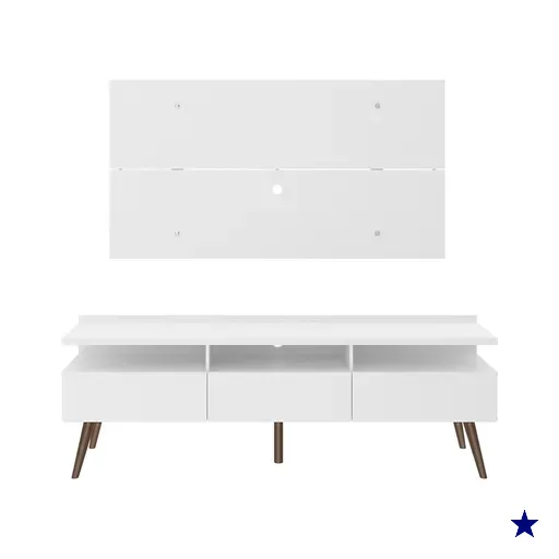 Conjunto Sala de Estar Madesa Rack Londres e Painel