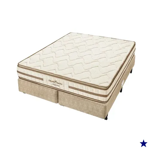 Conjunto Box Queen Espuma D33 Americanflex Clinoflex Bambu 158x198x65cm