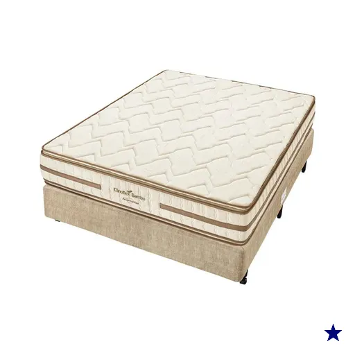 Conjunto Box Casal Espuma D45 Americanflex Clinoflex Bambu 138x188x61cm