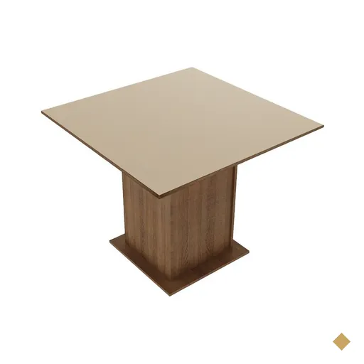Mesa Madesa Quadrada Tampo de Madeira 5363