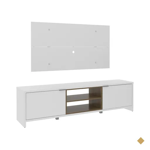 Rack Metz e Painel para TV Sala de Estar Madesa
