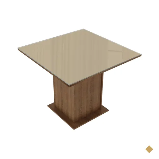 Mesa Madesa Quadrada Tampo de Vidro 5363