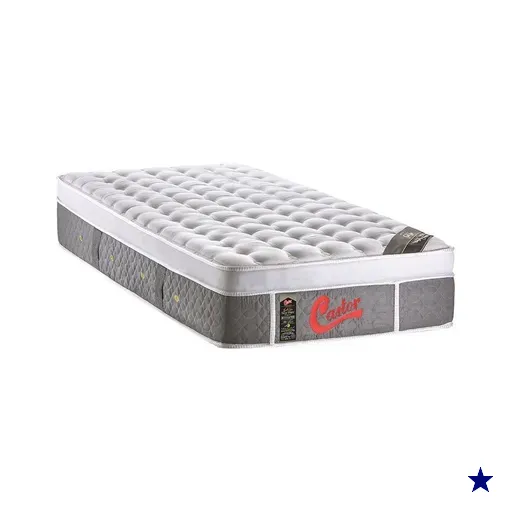 Colchão Castor Solteiro Plush Light Stress One Face Pocket 100x200x34cm