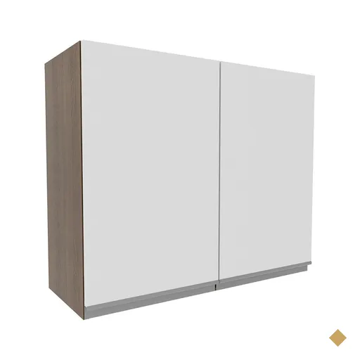 Armário de Cozinha Aéreo 80 cm 2 Portas Rustic/Preto Glamy Madesa