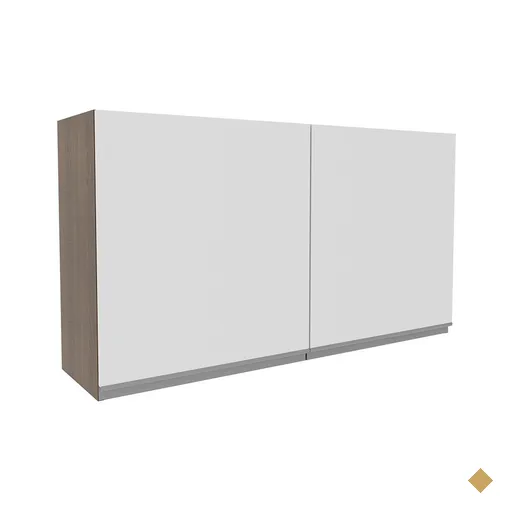 Armário de Cozinha Aéreo 120 cm 2 Portas Rustic/Preto Glamy Madesa