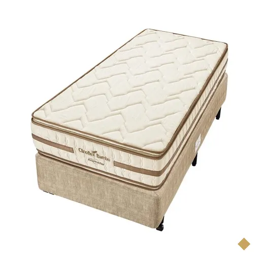 Colchão Solteiro Espuma D33 Americanflex Clinoflex Bambu 88x188x24cm Cor Bege
