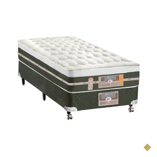 Cama Box + Colchão Castor Solteiro Silver Star Air One Face Tecnopedic…