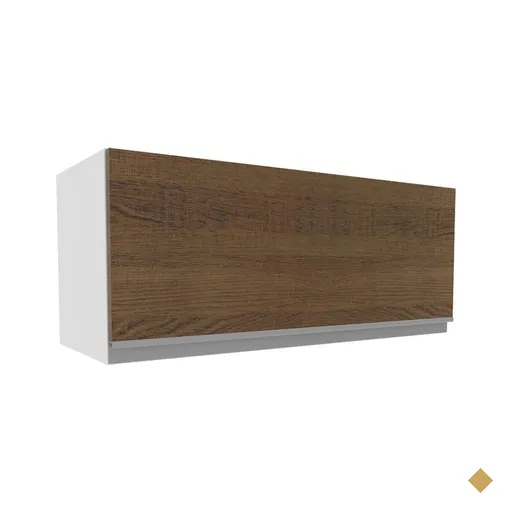 Armário De Cozinha Aéreo 100% MDF 80 cm 1 Porta Branco/Rustic Acordes Madesa