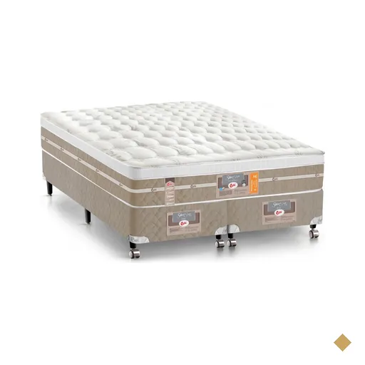 Cama Box + Colchão King Size Castor Mola Pocket® Silver Star AIR com Box SI…