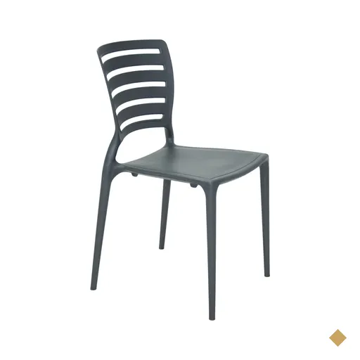 Cadeira Sofia encosto horizontal grafite Tramontina 92237007