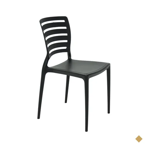 Cadeira Sofia encosto horizontal preta Tramontina 92237009