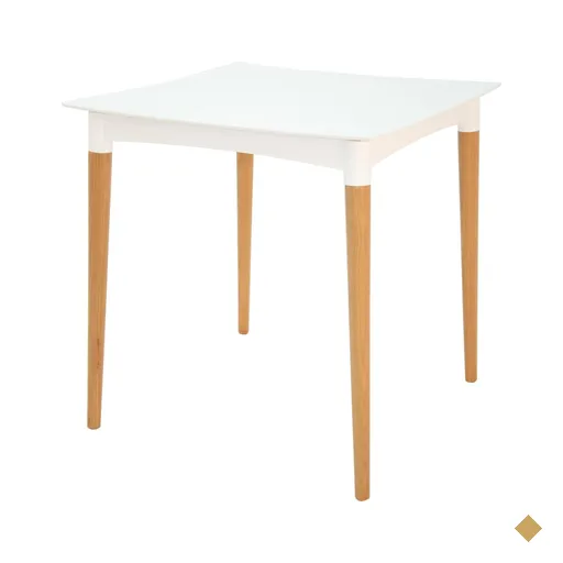 Mesa Tramontina Diana Branca 70 x 70 cm em Polipropileno com Pernas de Madeira
