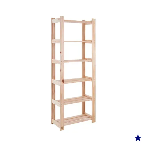 Estante para Livros com 6 Prateleiras Modulare Natural Tramontina 91620020
