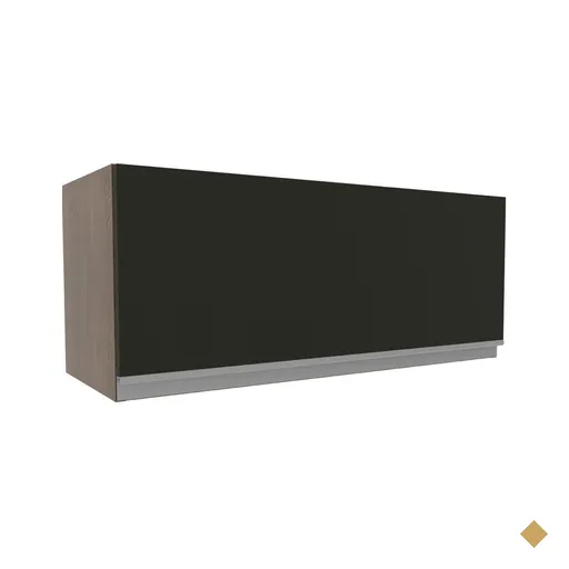 Armário de Cozinha Aéreo 80 cm 1 Porta Rustic/Preto Glamy Madesa