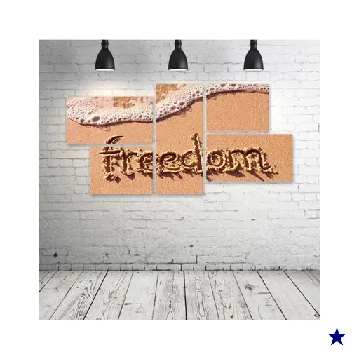 Quadro Decorativo - Freedom - Composto de 5 Quadros
