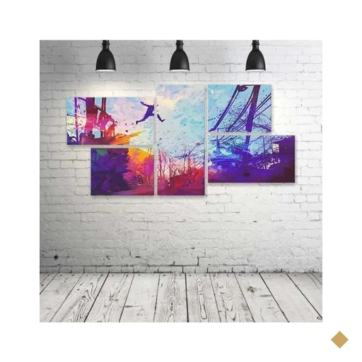 Quadro Decorativo - Freeman-Paint - Composto de 5 Quadros