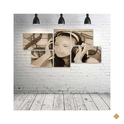 Quadro Decorativo - Girl - Composto de 5 Quadros