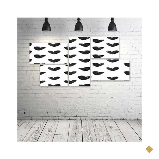 Quadro Decorativo - Hearts - Composto de 5 Quadros