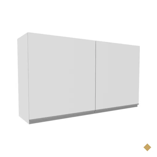 Armário De Cozinha Aéreo 100% MDF 120 cm Portas Branco Brilho Acordes Madesa