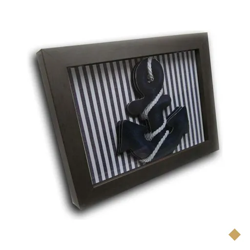 Quadro Marinheiro 18x24 Moldura Acetinada 3D Decoupage