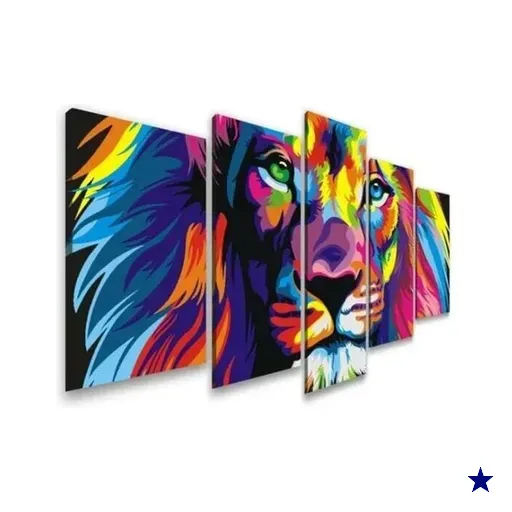Quadros Decorativos Sala Quarto Leão De Judá Jesus Cores