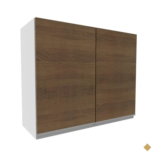 Armário De Cozinha Aéreo 100% MDF 80 cm 2 Portas Branco/Rustic Acordes Madesa