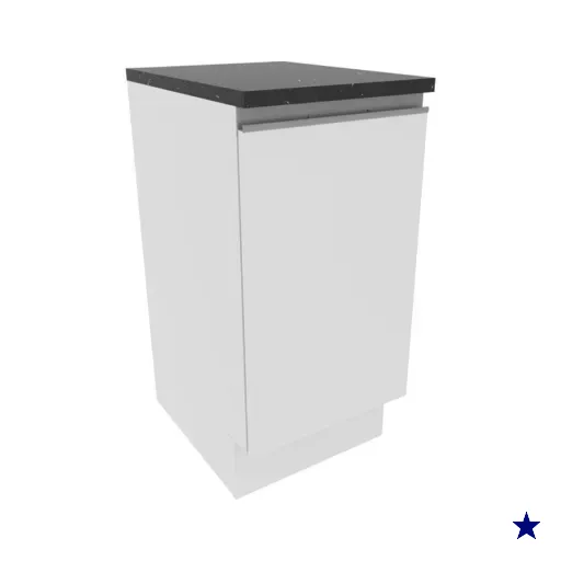 Balcão Armário de Cozinha 100% Mdf 40 cm 1 Porta Porta Branco Brilho Acordes…