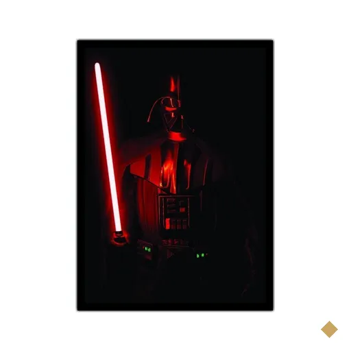 Quadro Star Wars Darth Vader Nerdy Geek Com Moldura G008