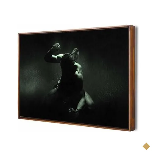 Quadro Arte Da Luta Thai Canvas 60X40Cm Slim Amadeirada N015