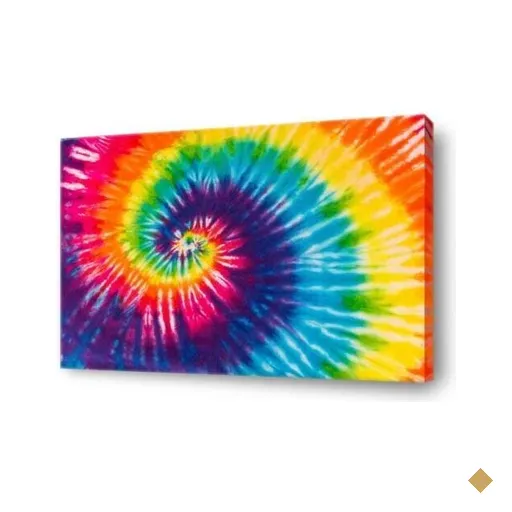 Quadro Canvas Tie Dye Yi 90X60Cm Borda Infinita A002
