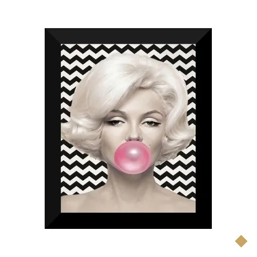 Quadros Salão De Beleza Marilyn 2 Und. 25X30Cm Vidro Sa25