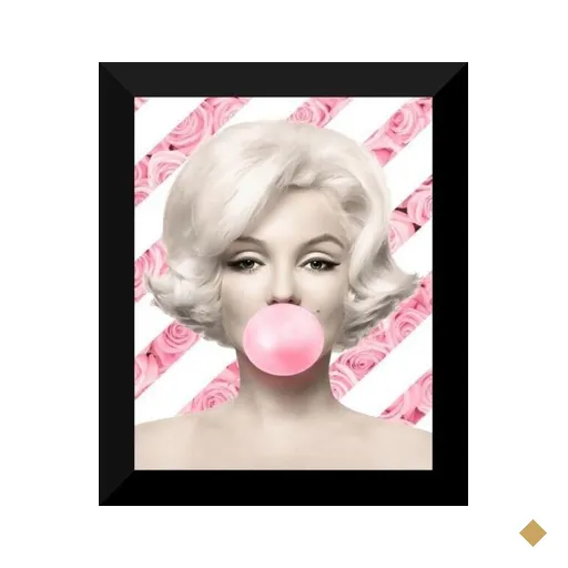 Quadros Salão De Beleza Marilyn 2 Und. 25X30Cm Vidro Sa12