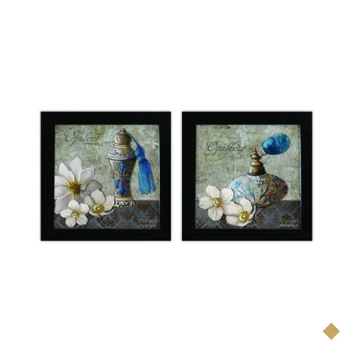 Kit 2 Quadros Decorativos Madame Capricho Perfumes 2 18Cm