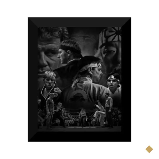 Quadros Série Cobra Kai 2 Und. 25X30Cm Com Vidro Sa3