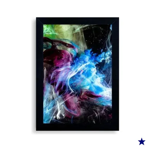 Quadro A Dança das Tintas II 33x24x01cm Desenquadra