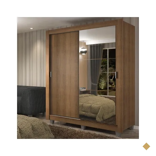 Guarda-Roupa Solteiro Madesa Dallas Plus 2 Portas de Correr com Espelho 4…